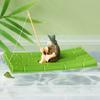 Floating Aquarium Decor Miniature Garden Decor Old Man Fishing Floating Raft Design Fish Tank Landscape Decoration