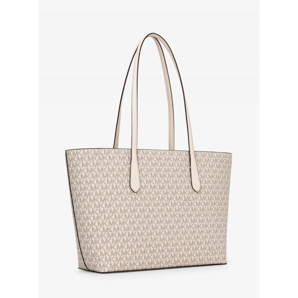Michael Kors Arden Top Zip Tote Large Mk Signature 35f5g4xt3b2605 Light Cream Multi