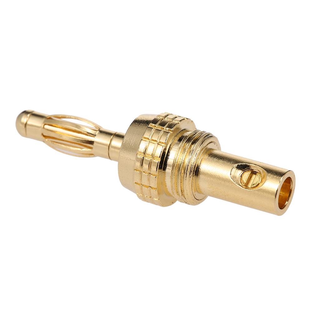 Banana Plug Red & Black Connector Speaker Corrosion-Resistant Banana Connector Left and Right Channels for Video Amplifier Speaker Cable