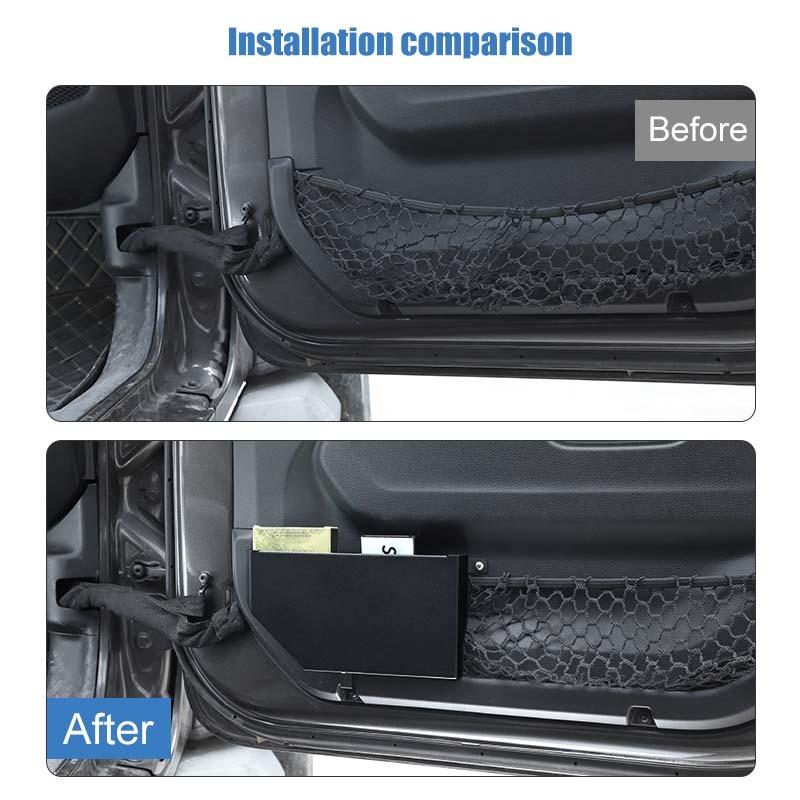 Front Door Pocket Storage Box For Jeep Wrangler JL For JT Gladiator 2018-2023 Organizer Container Stowing Tidying Accessories