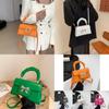 Trendy Black White Or Colorful Pu Shoulder Crossbody Bag Stylish Small Square Handbag