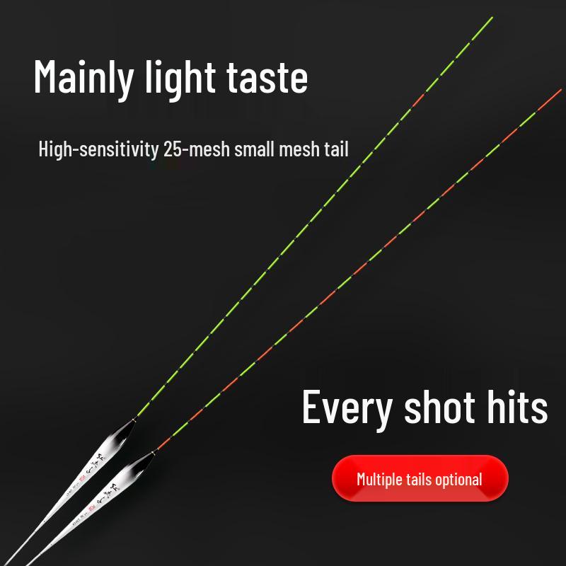 

Высокочувствительный поплавок с мелкой сеткой для осенне-зимней рыбалки с дневным/ночным хвостовиком Cloudy Tail, 1 Piece