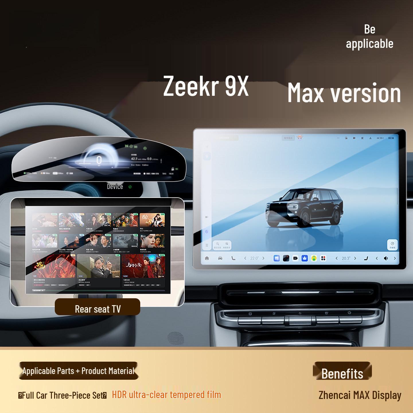 Защитная пленка для центрального экрана и аксессуары для интерьера Geely Zeekr 9X