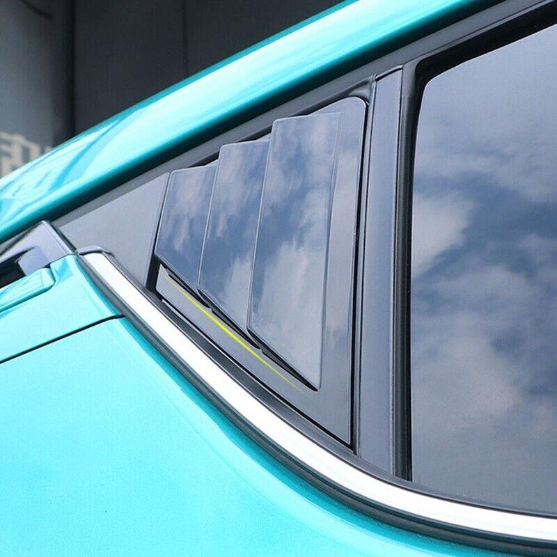 For Toyota C-HR CHR 2016- Car Rear Louver Window Side Shutter Cover Trim Sticker Vent Scoop ABS Carbon Fiber Accessories