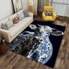 Blue Floral Pattern Cow Carpet Suitable As a Non-slip Mat for the Living Room or Bedroom Sofa