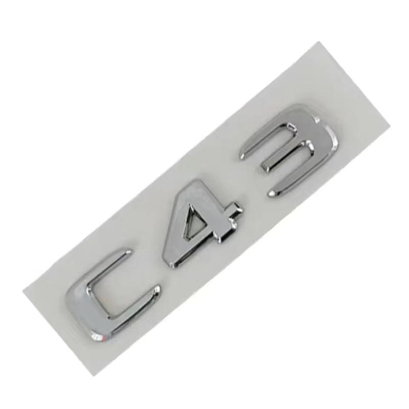 Für C43 TURBO ELEKTRIFIZIERTes Emblem Seitenkotflügel-Plakette Heckklappen-Buchstaben-Logo Für Mercedes Benz W206 AMG Auto-Styling-Zubehör