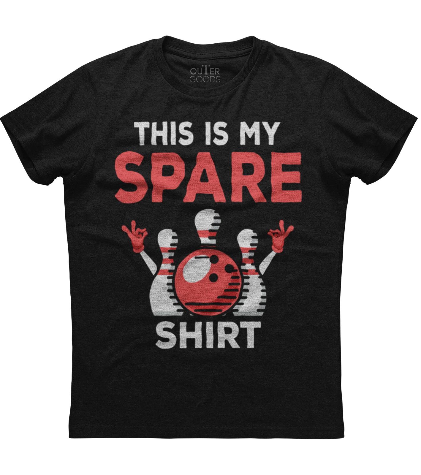 Funny Bowling Tee For Men Women Boys & Girls Spare Unisex Black T-Shirt 3XL