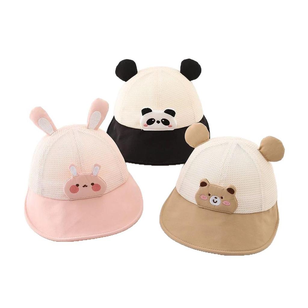 Kids' Summer Sun Protection Mesh Hat with Wide Brim - Cute Duckbill Baseball Cap for Boys and Girls