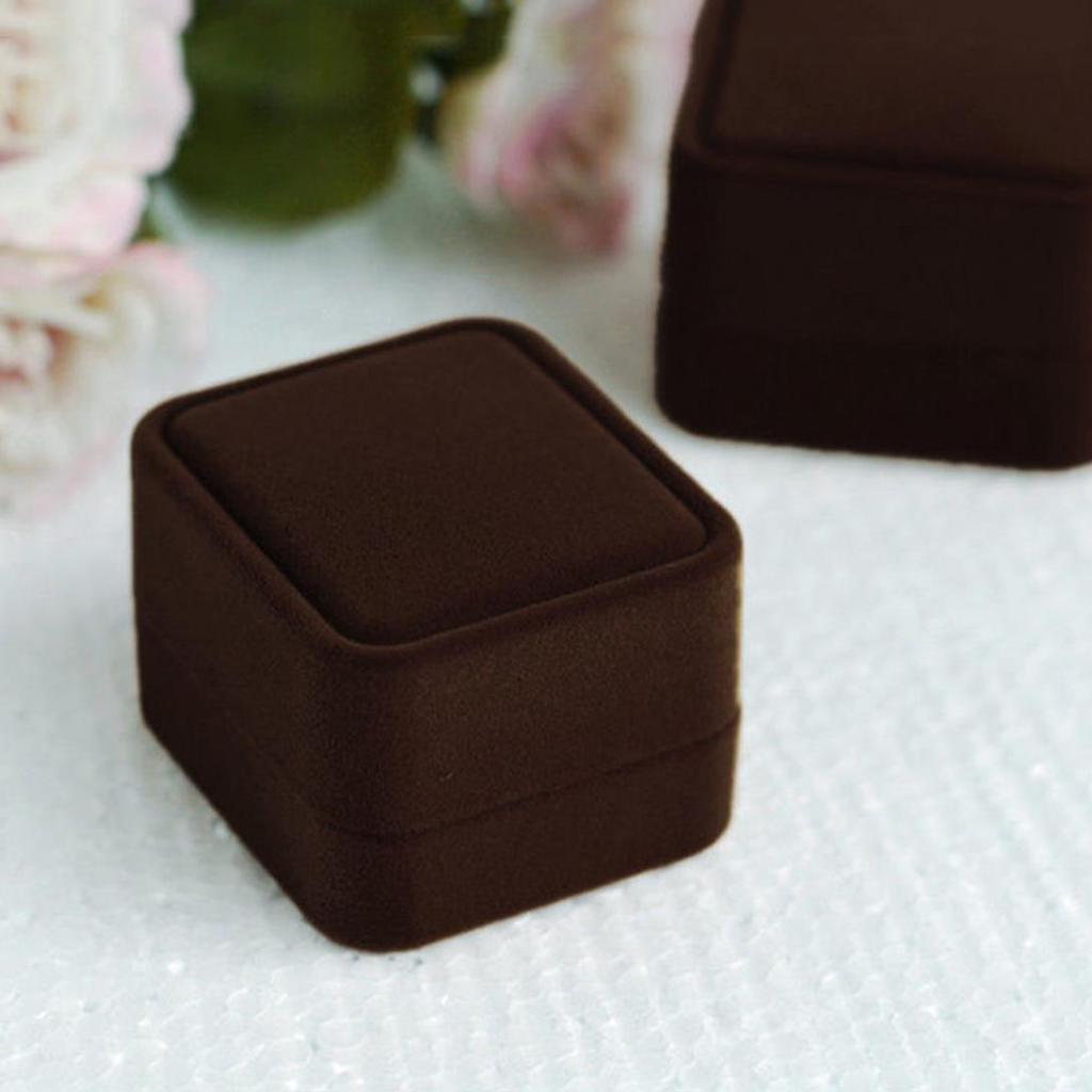 Monoceros Ornaments Earring Ring Display Storage Organizer Square Lid Open Box Case Gift