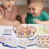 Creativity Wooden Lacing Toy Interaction Wooden Threading Rope Board  Toddler Games