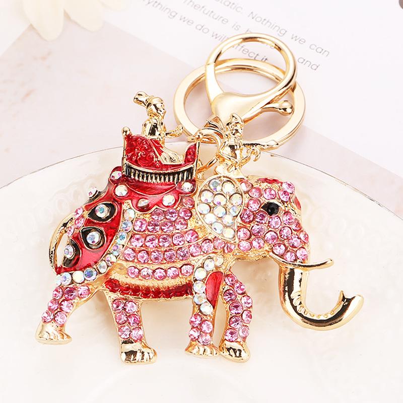 Southeast Asian Elephant Keychain: Colorful Thai Elephant Pendant Bag Charm - Lucky Travel Gift