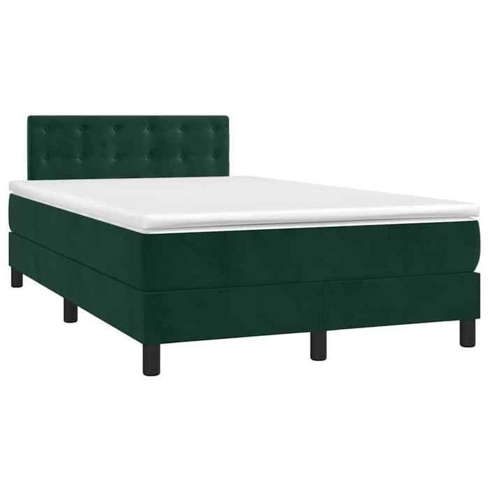 Maison Exclusive - Sommier à lattes de lit avec matelas vert foncé 120x190 cm