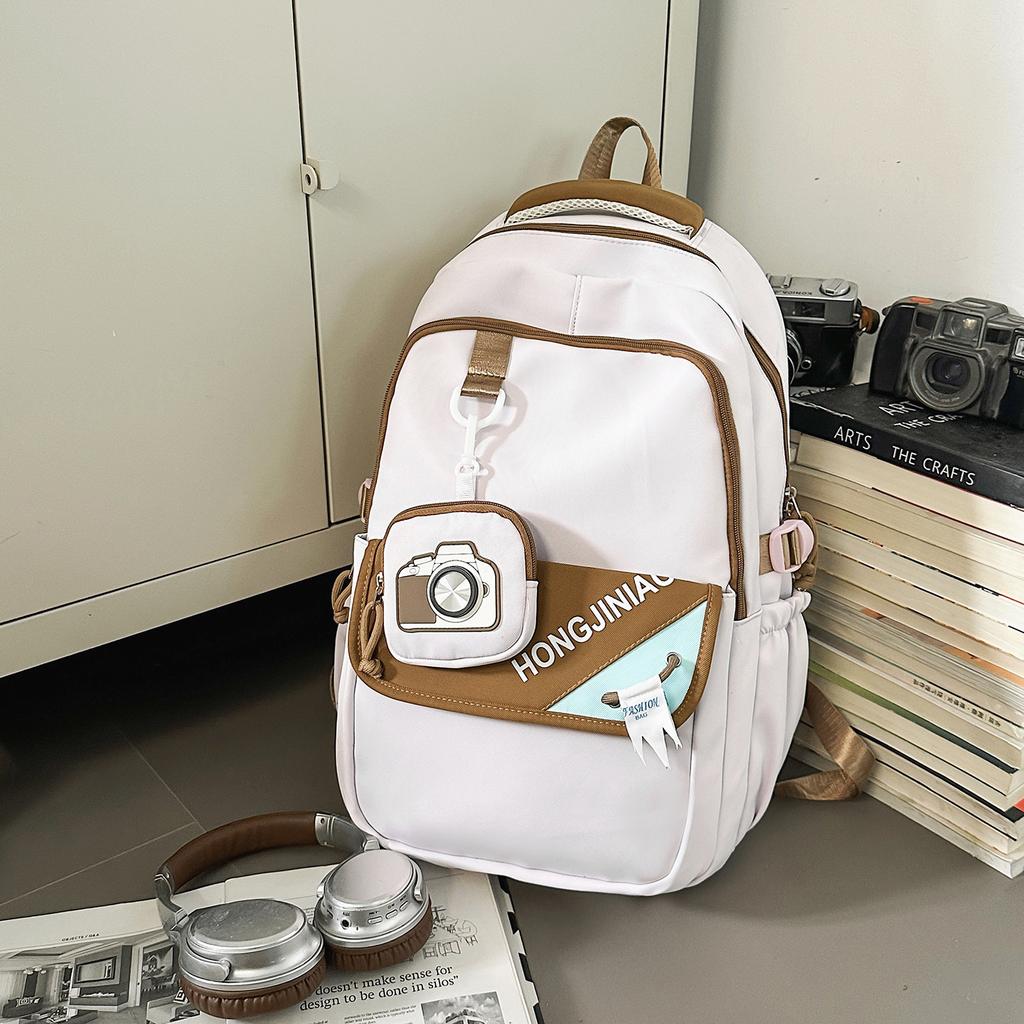 Japanese School Bag Ins Niche Students New Large-capacity Backpack, Junior High School Students Reduce the Burden of Campus Backpack
