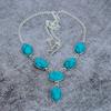 Santa Rosa Turquoise Gemstone 925 Sterling Silver Jewelry Necklace 18" M-398