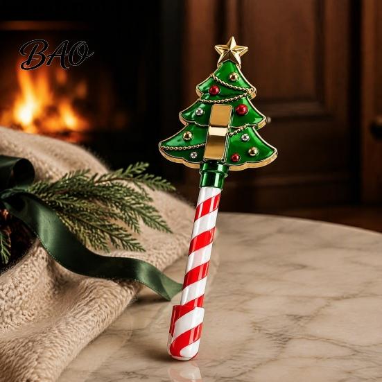Holiday Retail Display Prop Christmas Payment Wand, Festive Credit Card Holder for Readers, Reindeer Themed Wand Snowman Snowflake Accessory,