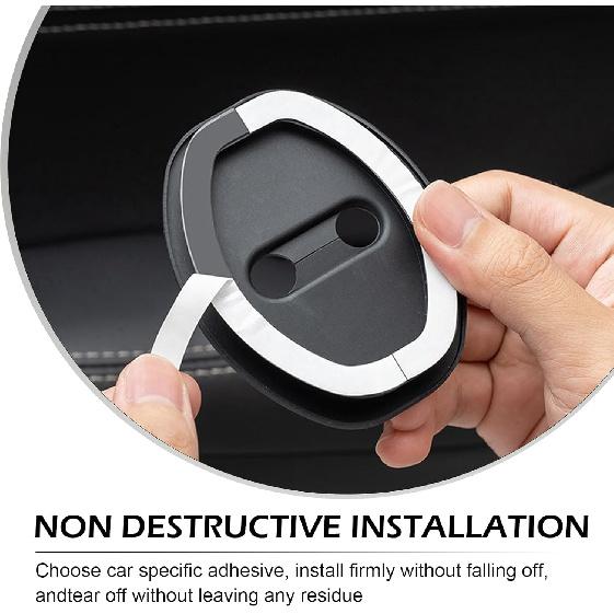 2 PCS Door Latch Protective Cover, Silicone Door Lock Shockproof Cover, Automotive Lock Silent Decorations, Universal for Most Cars, Trucks, SUVs