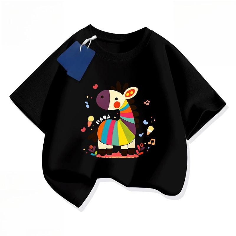 Children's short sleeved T-shirt for the Year of the Horse, used for New Year's speeches