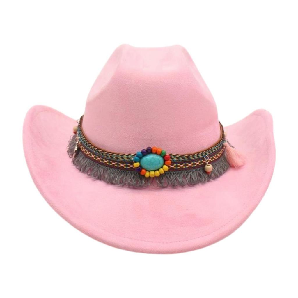 British Style Knight Performance Dance Performance Jazz Hat Ethnic Style Warped Edge Top Hat Travel Cowboy Hat