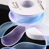 10Yards/Roll Gradient Color Chiffon Ribbon Organza Rainbow Border Wave for Bouquets Cake Bow Gift Wrapping Wedding Party Decor