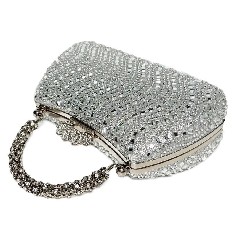 2025 New Luxury Fashion Diamonds Women's Handbags Full Rhinestone Design Party Evening Clutch Bag Lady Wedding Shoulder Bags