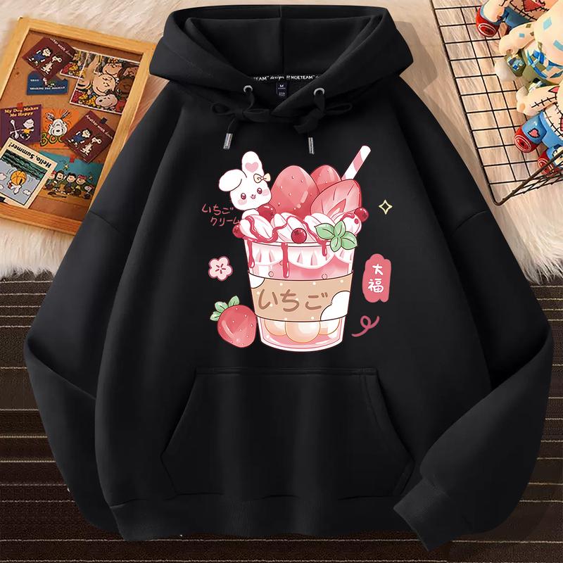 Women Clothes Valentines Day Hoodie Cartoon Cute Puppy In Mug Sweatshirt Men Pullover Kawaii Girls Streetwear Y2k Clothes