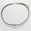 August Harmony Oval Crystal Leather Choker