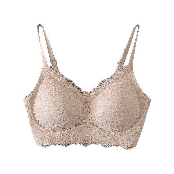 Pure Desire Style Sexy Lace Seamless Small Breasts Gather To Show Big and High Value Integrated Fixed Cup Bra