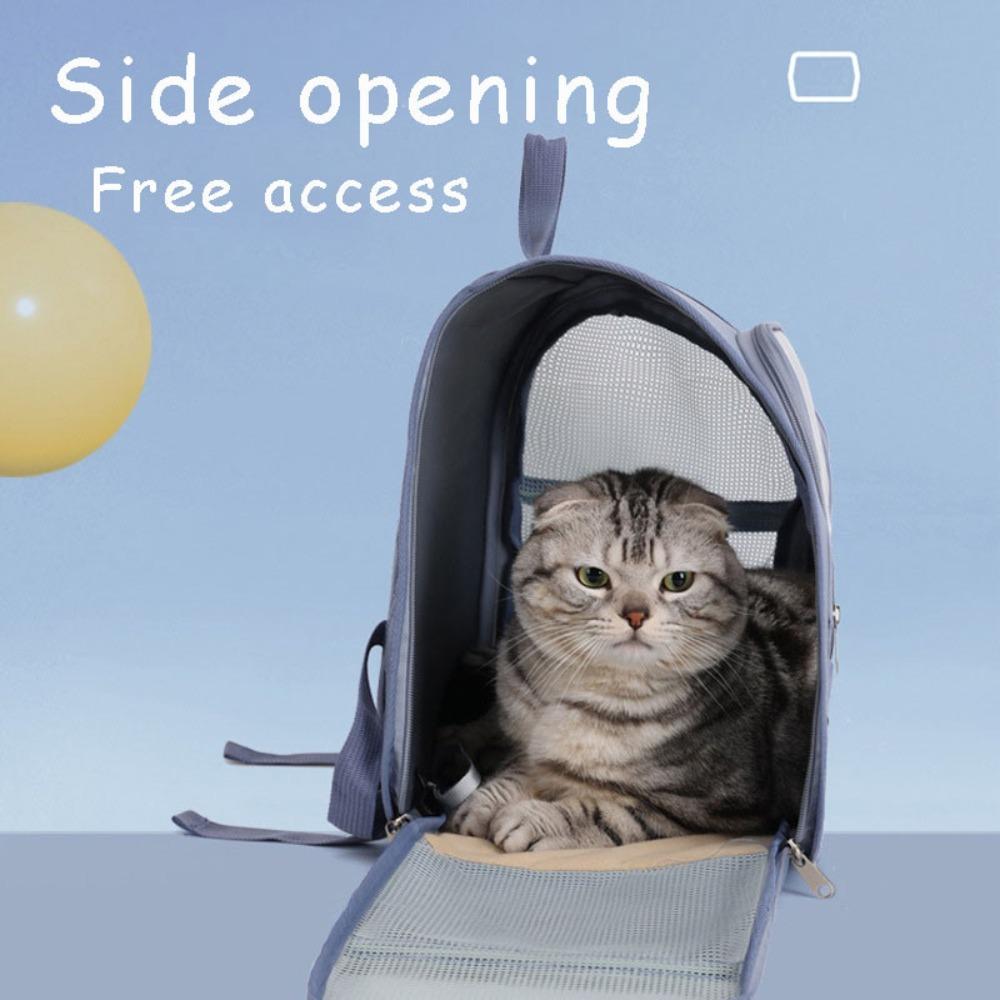 Pet Backpack Carrier Breathable Anti Stress Travel Bag Adjustable Shoulder Outdoor Handbag for Cats Dogs