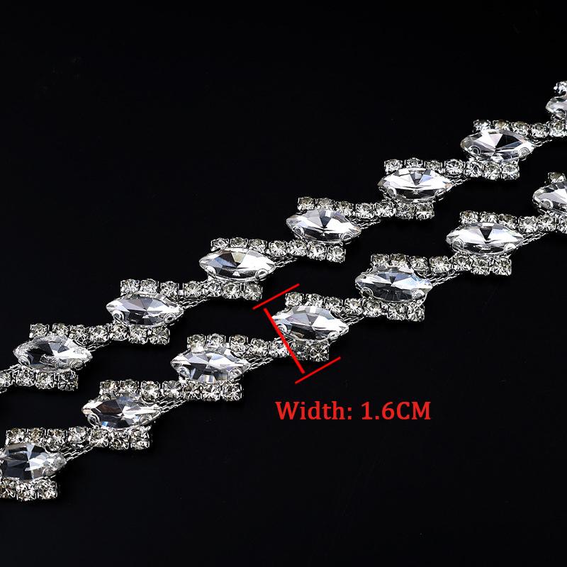 10Yards Rhinestone Chain Trim Shining Crystal Diamond Accessories DIY Craft Wedding Party Gift Decoration Diamond Metal Chain