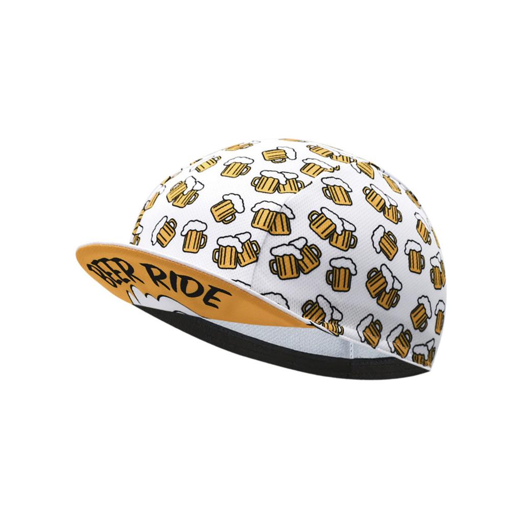 Beer-patterned Cycling Cap, Helmet Inner Liner, Quick-drying, Breathable, Sun-protective, Unisex Cycling Cap