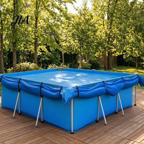Wiederverwendbare Klettbänder 6 Stück Solar-Poolabdeckungsbänder, Verstellbares Nylon zur Aufbewahrung für Abdeckungen von oberirdischen Rahmenpools, Halten Decken vom