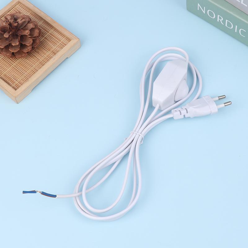 1,8M skjøteledning med dimmer Eu-plugg Kontrollbryter Strømkabel Ledning Eu-plugg For bordlampe 220V Elektrisitetsledning