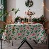 Yimanqiyun Green Leaves Sketch Tablecloth - American Fabric, Rectangular