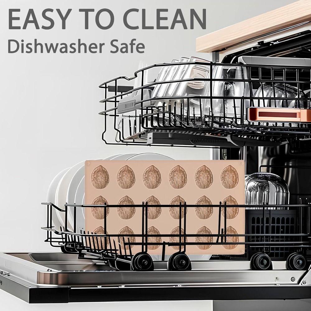 Heat-Resistant Walnut Silicone Molds 18-Cavity Baking Cake Mold New 3D Walnut Cookie Molds  Candy