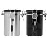 1.8L 304 Stainless Steel Coffee Beans Container with Exhaust Valve  Household Storage Sealing Coffee Beans Jar Kitchen