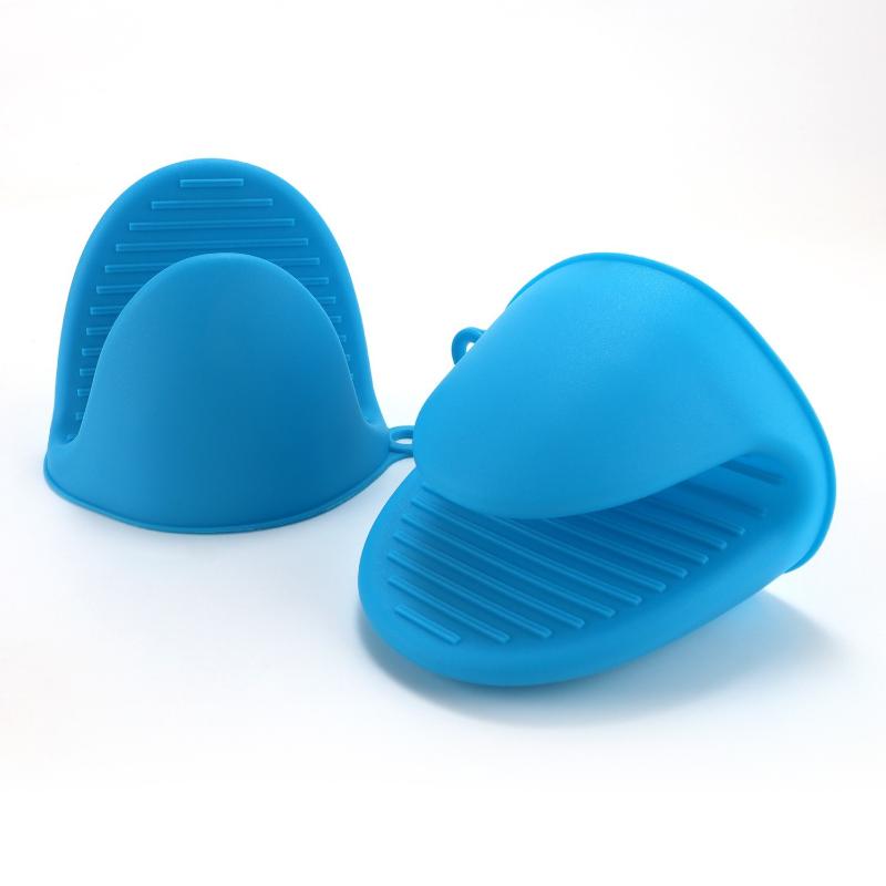 Heat Resistant Silicone Kitchen Gloves Non-slip Anti-scald Food Safe Mitts for Oven Baking Microwave Grilling