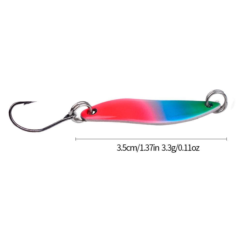 Ma Kou Sequins Long Range Metal Road Subbait Microobject Colorful Melon Seed Sequins White Stripe Crossmouthed Perch Spoon Type Fake Bait