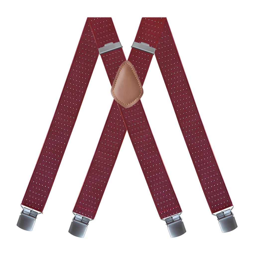 Elastische Hosenträger für Erwachsene mit 4 Clips für Herren und Damen, Hosenträger-Clips, 23 Farben optional