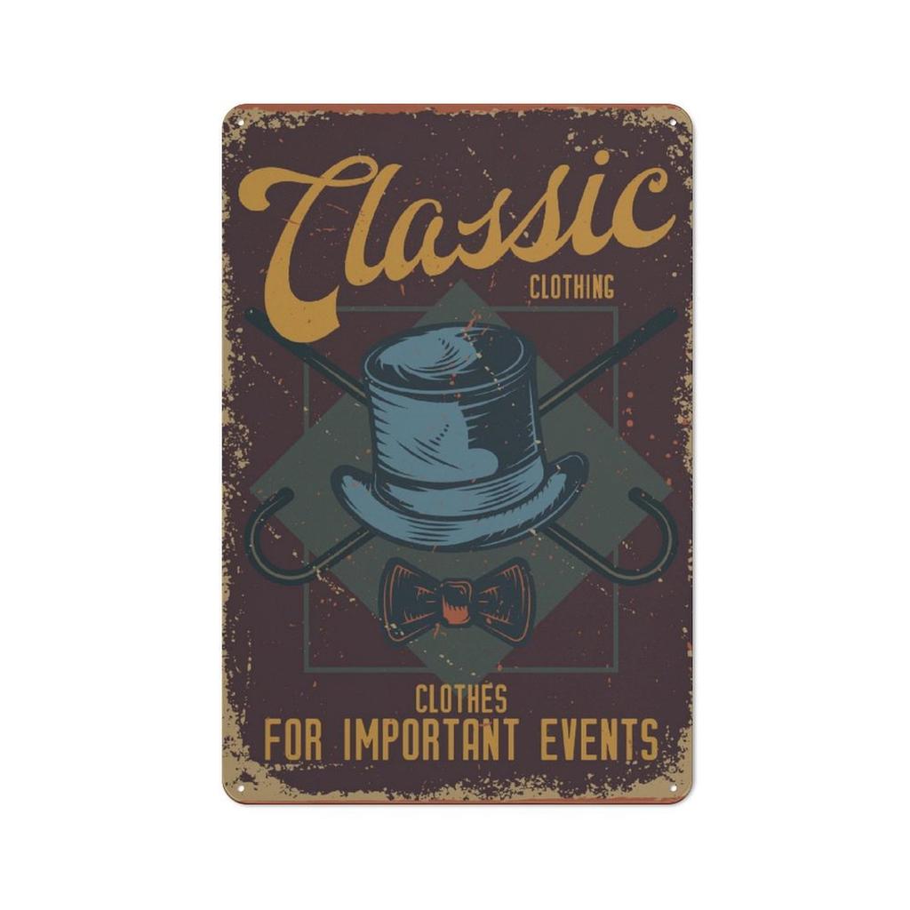 1 Pack Rustic Metal Tin Sign with Antique Rust Effect for Home Bar Store Wall Décor, Two Practical Sizes 20x30cm or 30x40cm