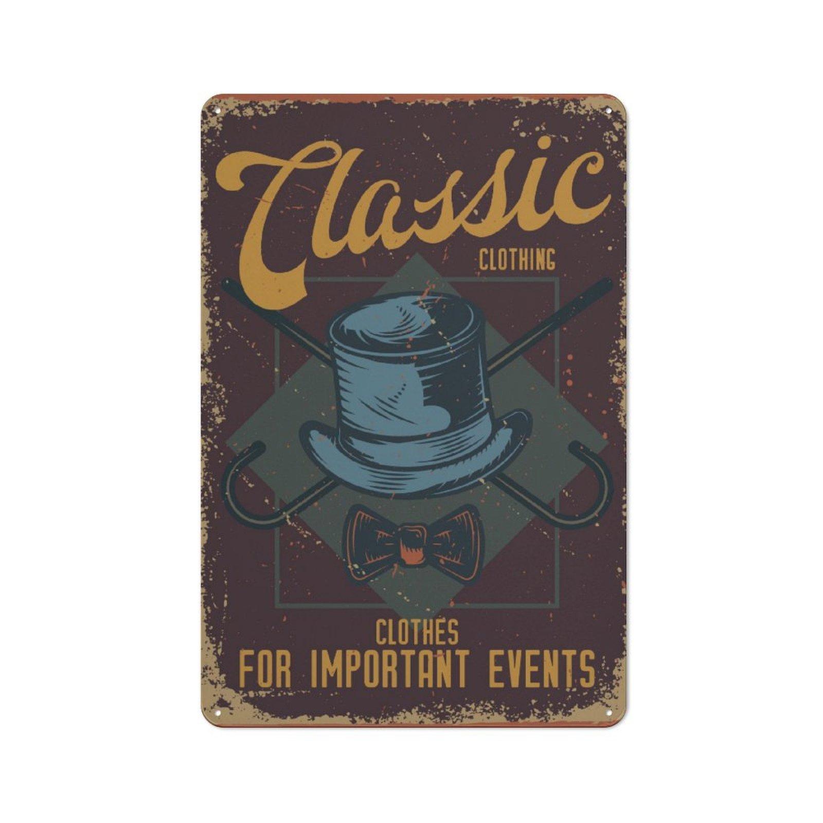 

1 Pack Rustic Metal Tin Sign with Antique Rust Effect for Home Bar Store Wall Décor, Two Practical Sizes 20x30cm or 30x40cm 20*30CM