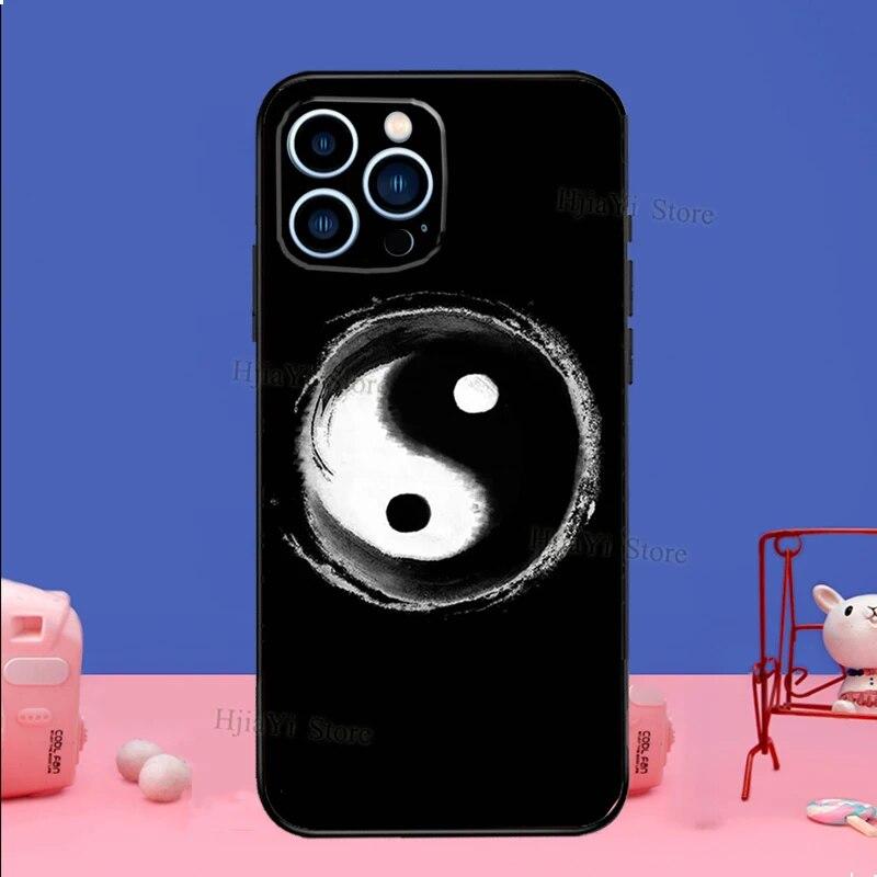 Yin Yang Black White Phone Case For iPhone Samsung Galaxy Redmi Xiaomi Oppo OnePlus Note S A 7 8 9 10 11 12 13 14 20 21 22 23 53 54 Pro Max Plus Ultra