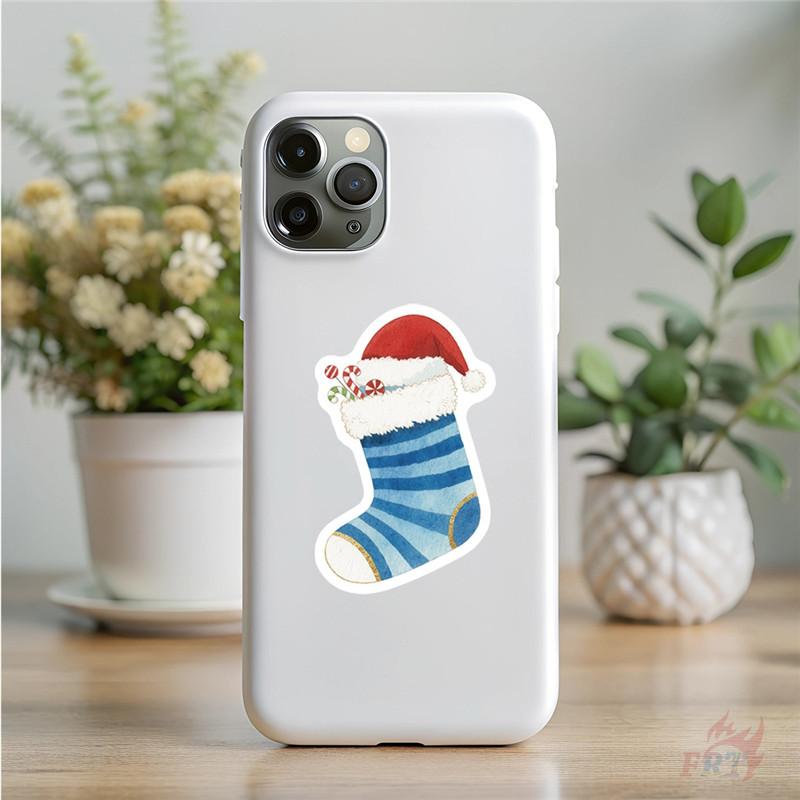 50Pcs/Set Blue Merry Christmas Series 03 Stickers DIY Fashion Waterproof Doodle Decals Stickers
