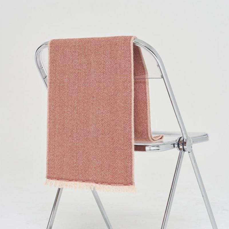 Dal Cashmere Herringbone Muffler Red