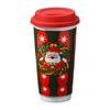 Christmas Ceramic Casual Cup with Lid Snowman Old Man New American Coffee Cup Water Cup High Cup Gift Milk Tea Cup