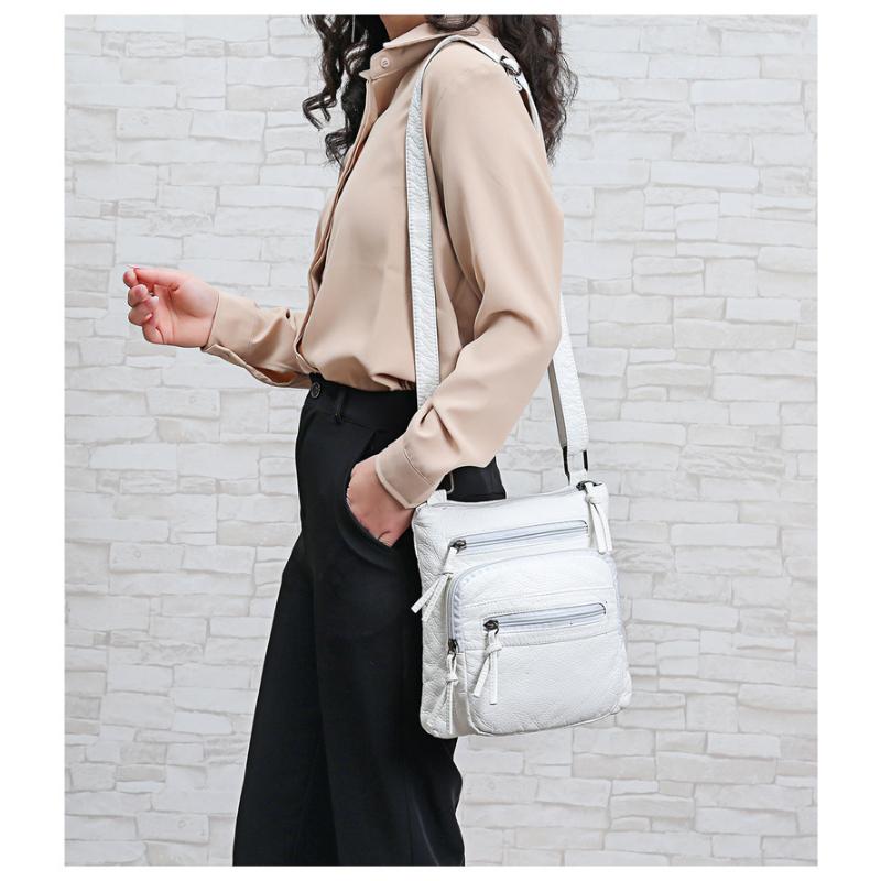 Women's Mobile Bag Street Trend Soft Fashion Crossbody One Shoulder Water Wash Women's Small Bag