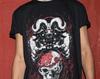 Vintage Anime T-shirt: Black Swordsman & Skull Knight Graphic Tee