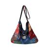 Spring and summer retro double-sided shoulder bag, Simian style shoulder bag, large capacity bow tote.