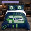 Seattle Seahawks Pattern Microfiber 3Pcs Bedding Set Decor Duvet Cover Set For Bedroom Home Use