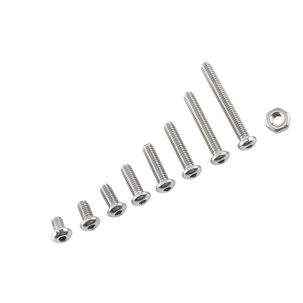 M2.5 A2 Stainless Steel Hex Socket Screws   With Hex Nuts Assortment Fasteners(  Head)