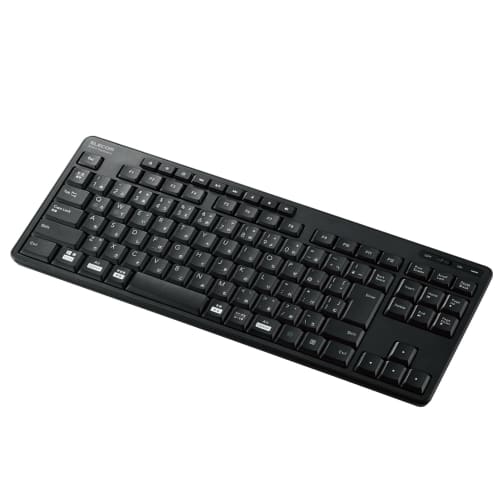 

ELECOM USB-A Receiver Wireless Keyboard Quiet Design Tenkeyless Antibacterial Black TK-FDM115SKTBK